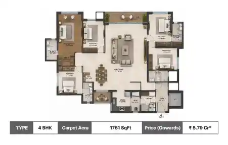 4 BHK  1761 SqFt